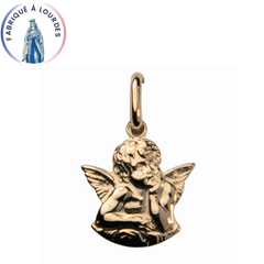 Médaille plaqué or ange découpé - 13x15mm