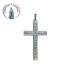Croix losange argent 35x20 mm