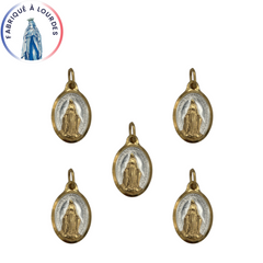 Lot Médailles Miraculeuses, Ovale, Dorée Or Fin 24 carats - 25 mm - SERAL I Souvenirs de Lourdes