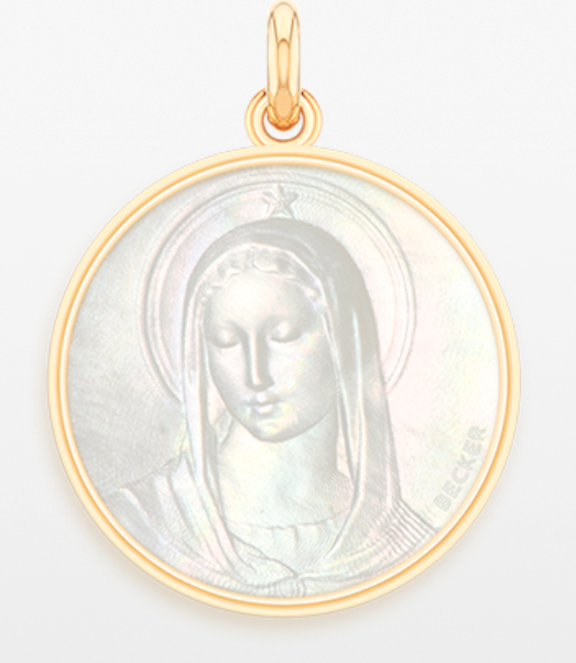 Médaille Becker Maris Stella Nacre / Or Jaune