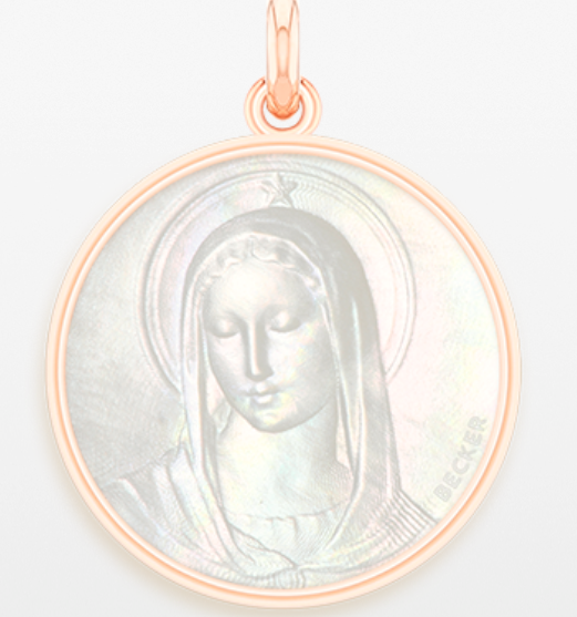 Médaille Becker Maris Stella Nacre / Or Rose