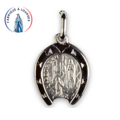 Médaille Fer à Cheval Apparition de Lourdes Argent 925/000