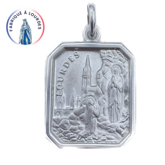 Medalla de aparición NGL rectangular de plata