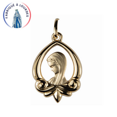 Virgin medal in openwork profile, 3 micron gold plated