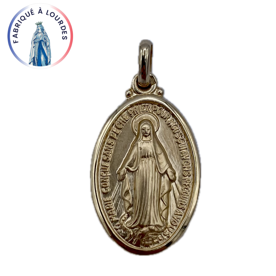 Miraculous medal gold plated mir 3 microns