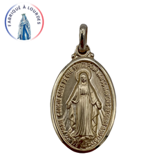 Médaille Miraculeuse, Ovale, Plaqué Or - 25x15 mm - SERAL I Souvenirs de Lourdes