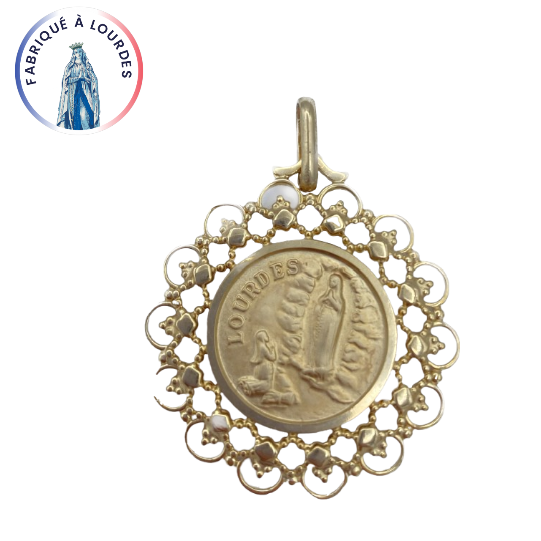 Medalla de aparición DENTELLE RDE 30 chapada en oro