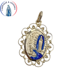 Apparition Medal OVAL LACE ENAMEL