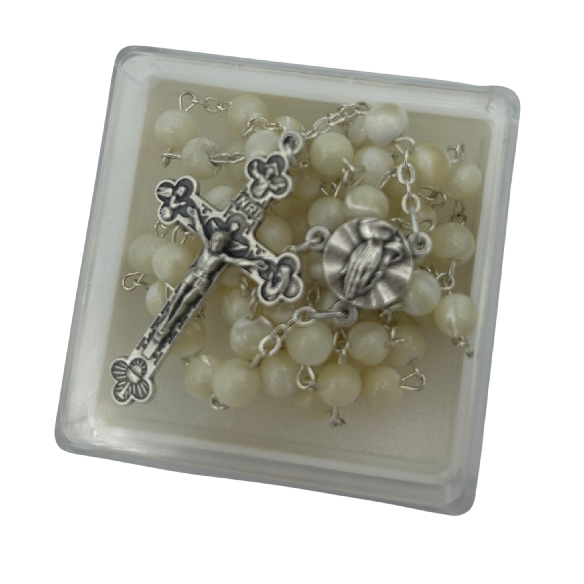 Chapelet nacre rond - SERAL I Souvenirs de Lourdes