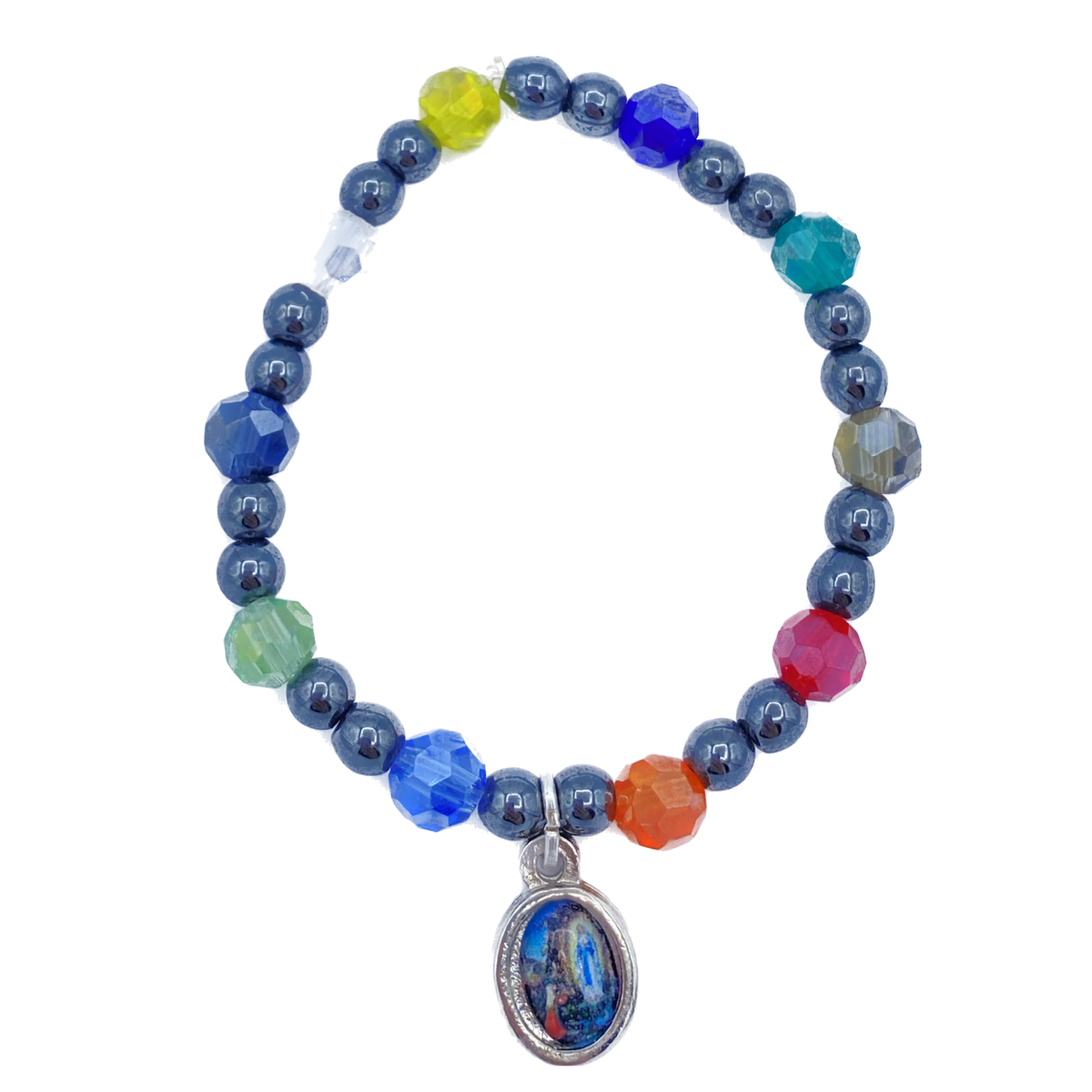 ヘマタイトクリスタル弾性子供用ブレスレット