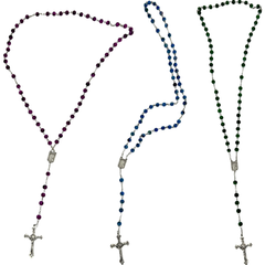 Chapelet en verre (Amethiste, Saphir, Vert) - SERAL I Souvenirs de Lourdes