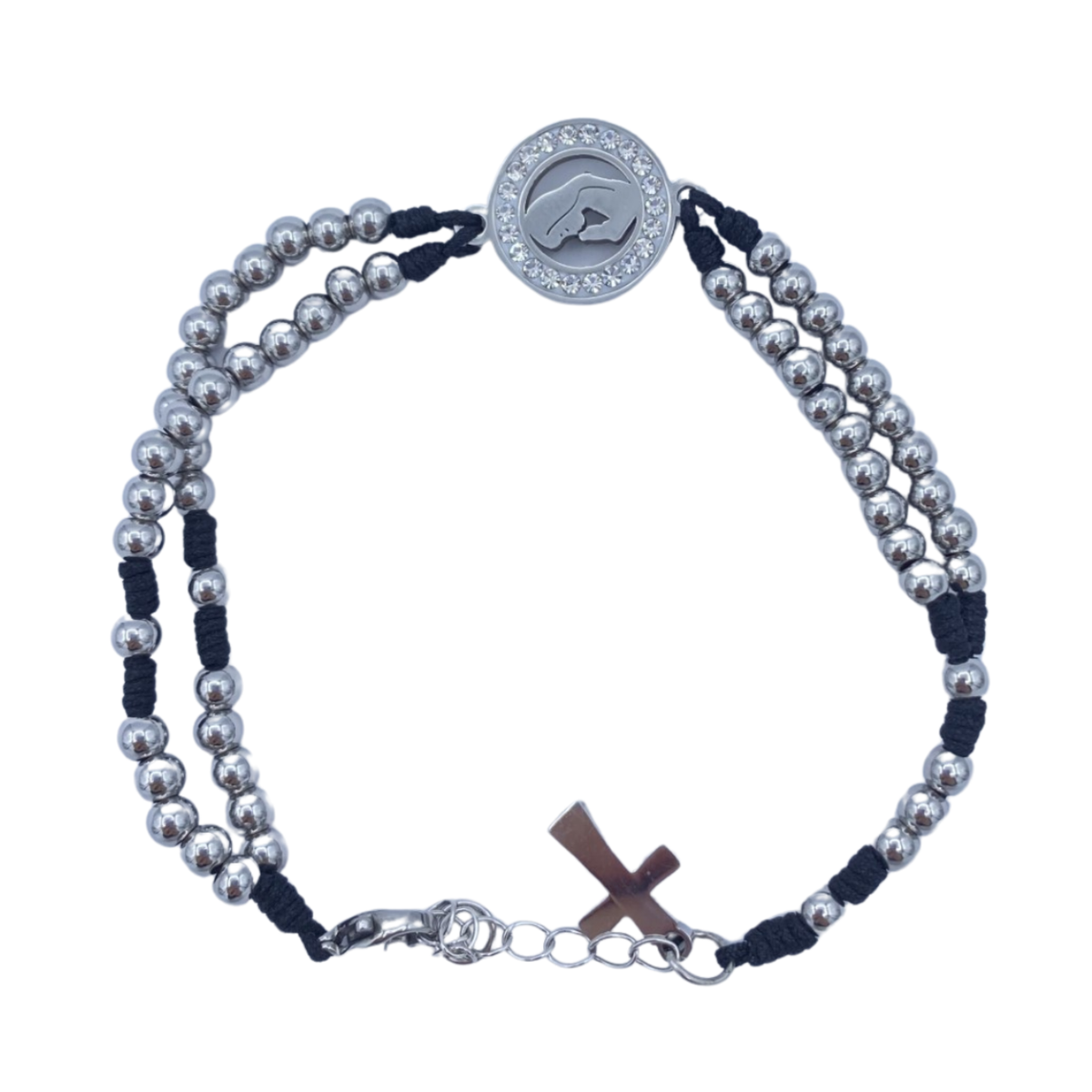 BRACCIALE MED LOURDES IN ACCIAIO