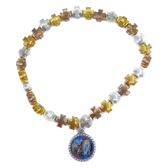 マルチカラークロスブレスレット