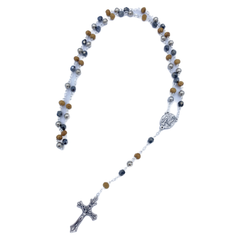 チェーン付きウッド/クリスタル ロザリオ