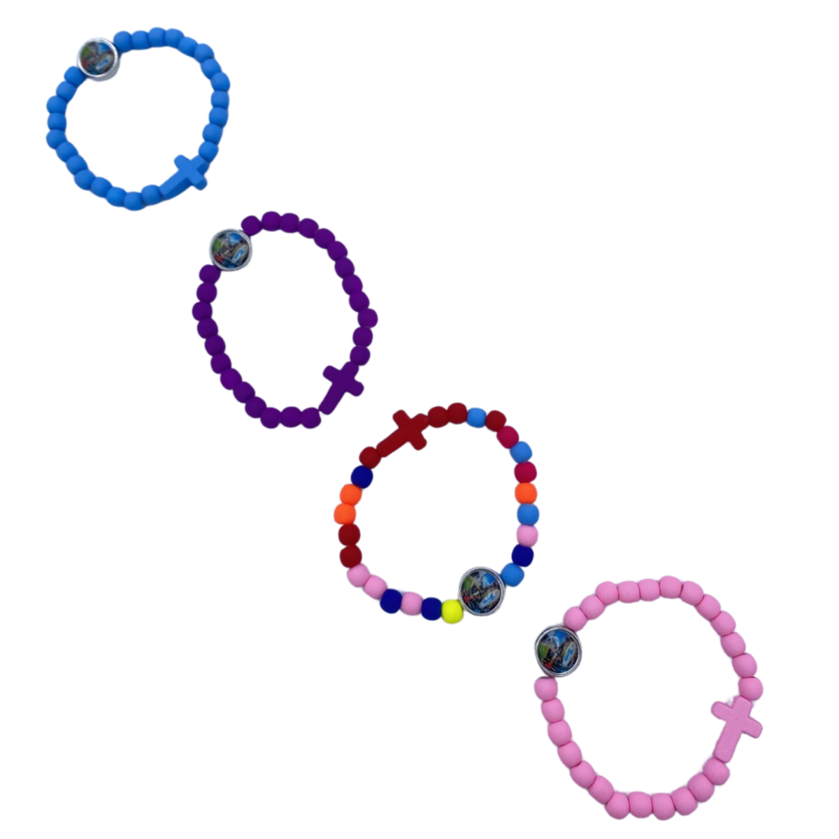 アソートカラーの子供用弾性ブレスレット