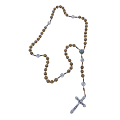 Chapelet bois sur corde Lourdes