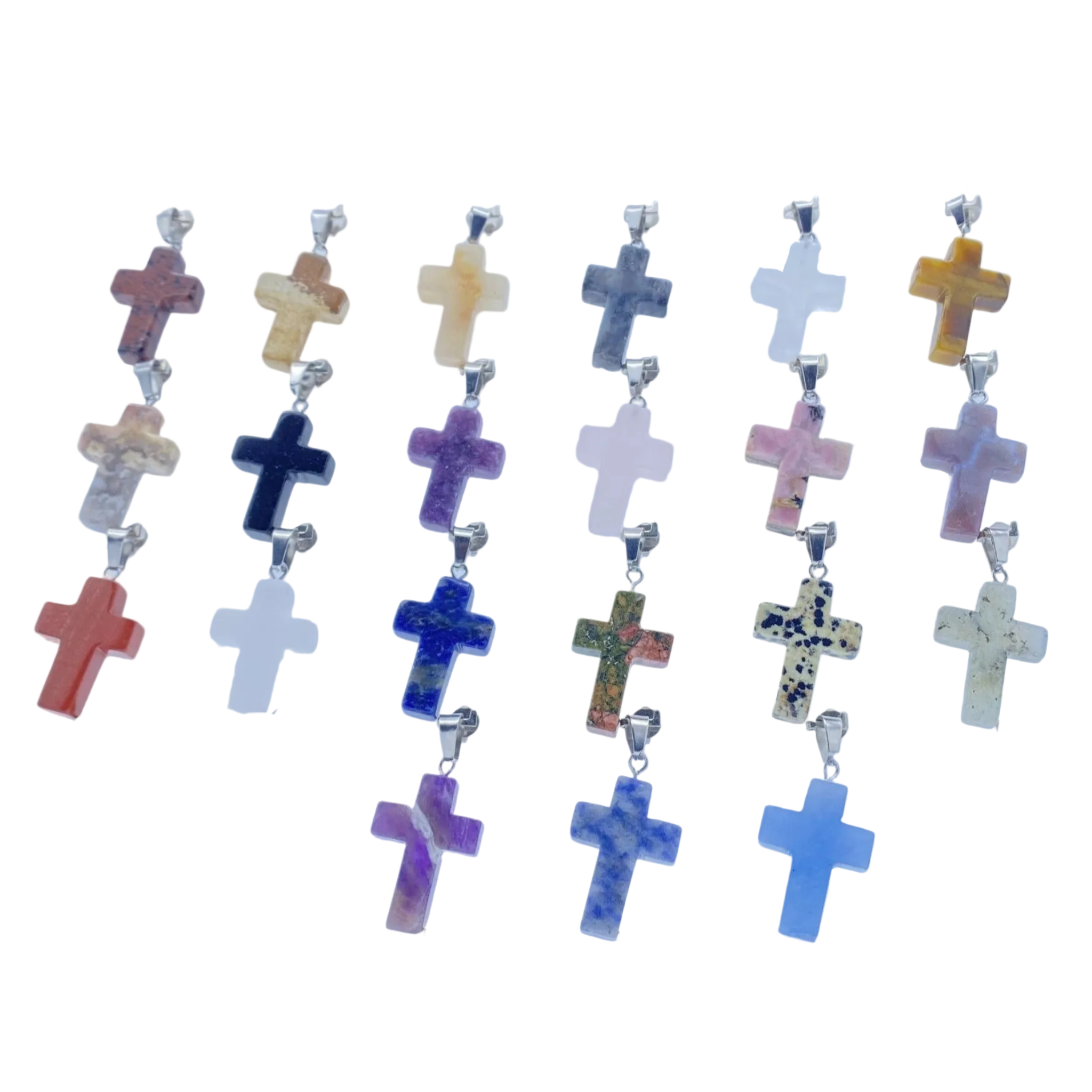 Croix en pierre couleurs assortis - SERAL I Souvenirs de Lourdes