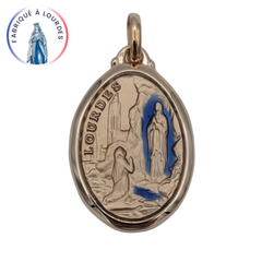 Médaille Apparition Plaqué Or 3 microns ovale
