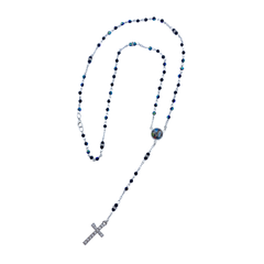 크리스탈 묵주 4MM 2 모듬 블루