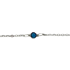 Bracelet argent avec médaille - 6 mm