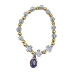 BRACCIALE ELASTICO IN METALLO ROSA PER BAMBINI