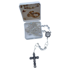 CHAPELET CRISTAL TRANSPARENT ALLIANCE - SERAL I Souvenirs de Lourdes