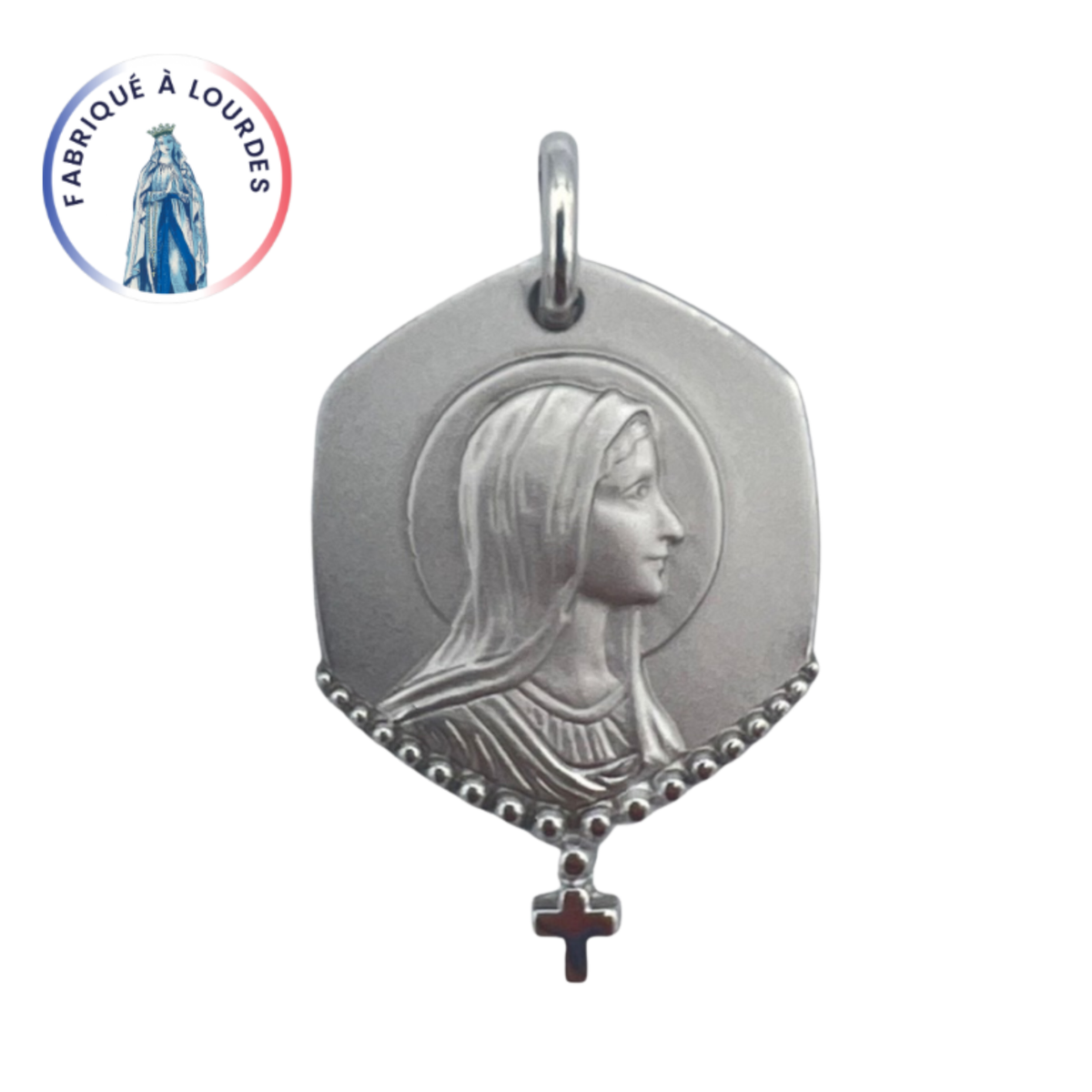 프로필의 버진 메달, 은색, 팔각형