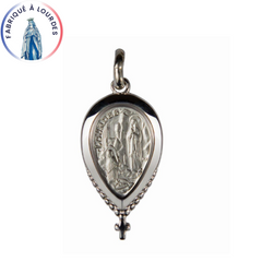 Médaille argent 925/000 Apparition de Lourdes Ovale 30X16mm
