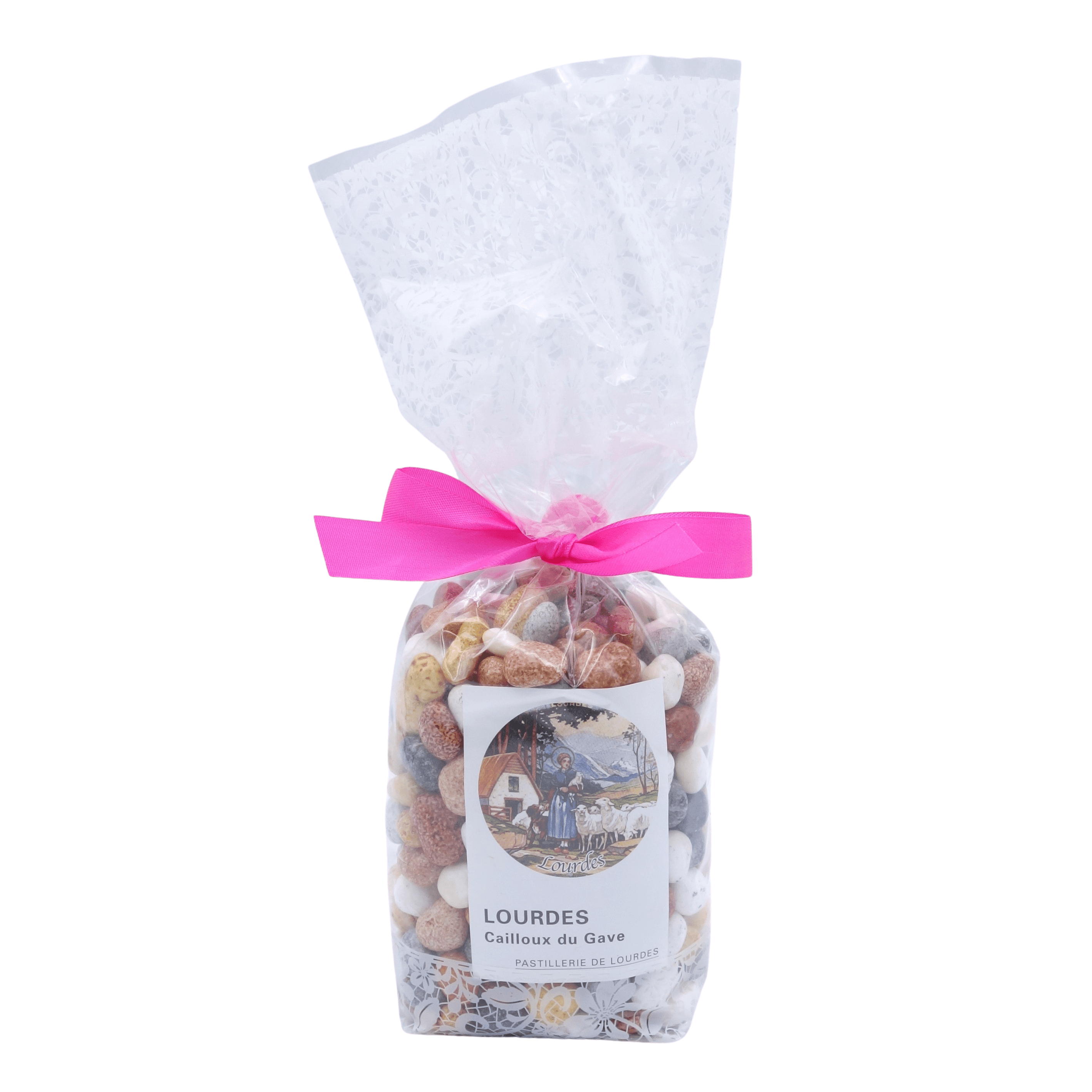 Sachet cailloux du gave sucre fond carton - SERAL I Souvenirs de Lourdes