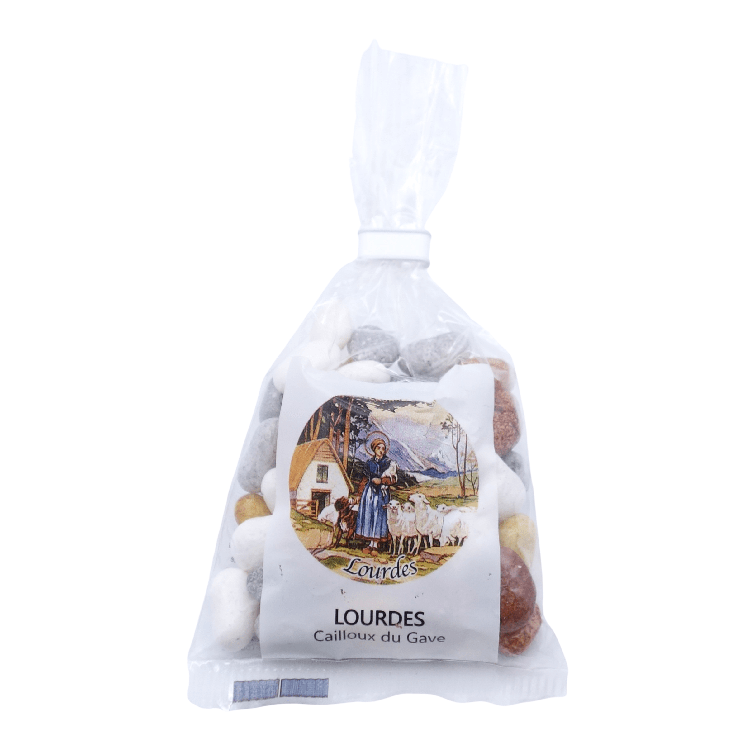 Sachet cailloux du gave sucre fond plat - SERAL I Souvenirs de Lourdes