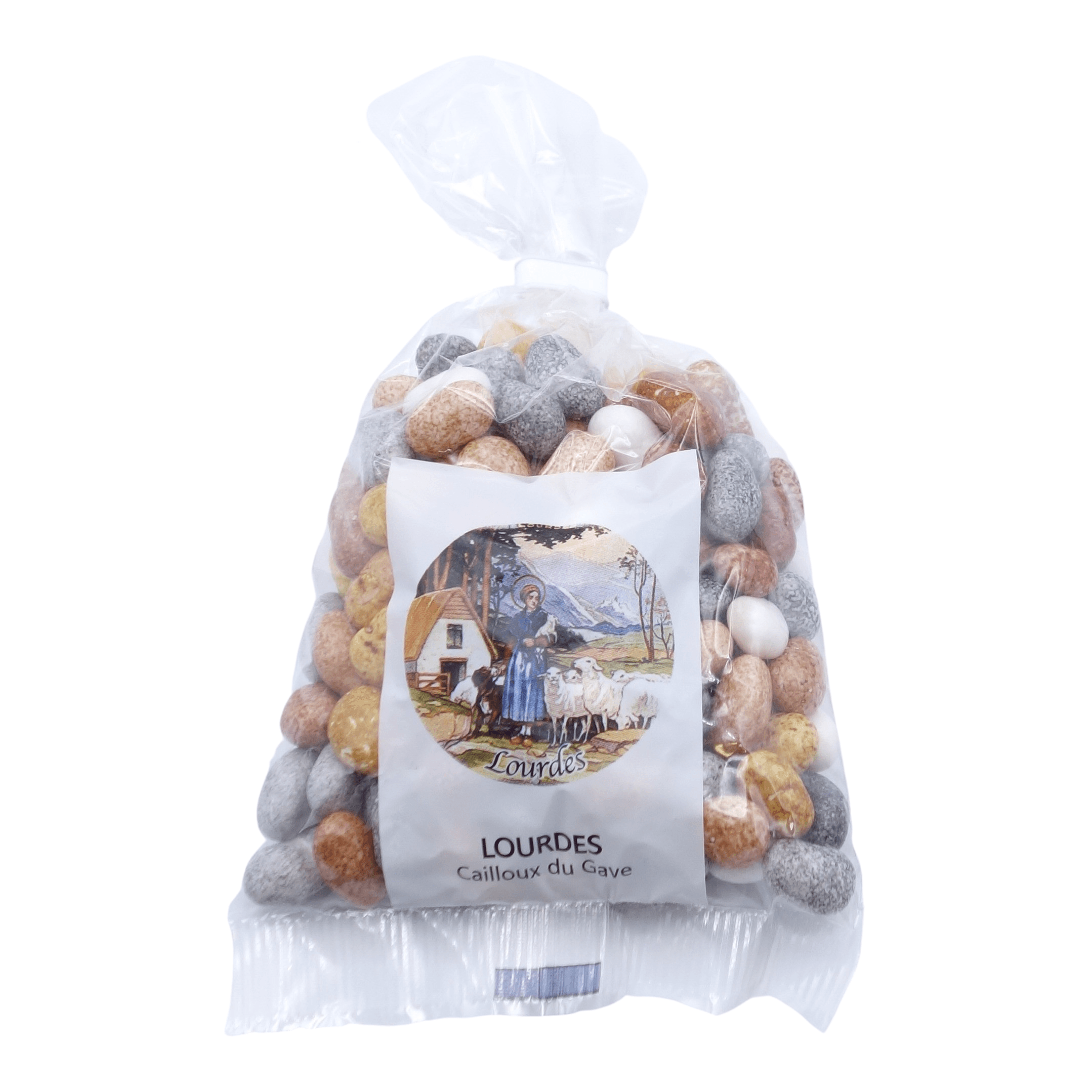 Sachet cailloux du gave sucre fond plat - SERAL I Souvenirs de Lourdes