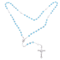 Amethyst crystal rosary pater medal