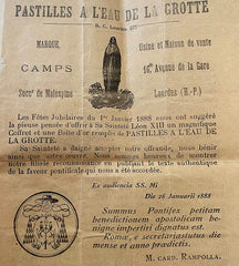 Busta di pastiglie Malespine® con acqua di Lourdes, aroma di anice, da 130 g a 1 kg