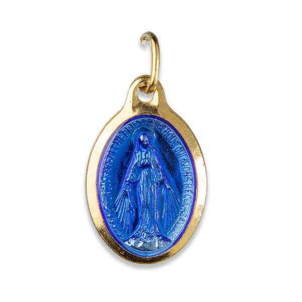 Médaille Vierge miraculeuse Ovale Dorée Or fin 24 carats - Souvenirs de Lourdes