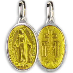Médaille Miraculeuse, Ovale, Aluminium Émail Couleur - 17 mm - SERAL I Souvenirs de Lourdes