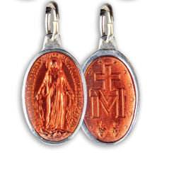 Médaille Miraculeuse, Ovale, Aluminium Émail Couleur - 17 mm - SERAL I Souvenirs de Lourdes