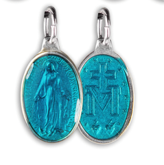 Médaille Miraculeuse, Ovale, Aluminium Émail Couleur - 17 mm - SERAL I Souvenirs de Lourdes