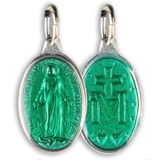 Médaille Miraculeuse, Ovale, Aluminium Émail Couleur - 17 mm - SERAL I Souvenirs de Lourdes