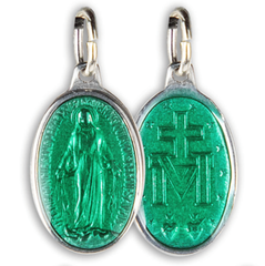 Médaille Miraculeuse, Ovale, Aluminium Émail Couleur - 17 mm - SERAL I Souvenirs de Lourdes