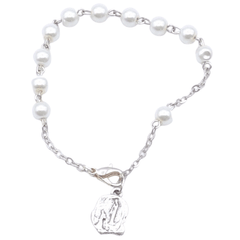 Bracelet imitation  perle sur chaine 20 cm - Bracelet imitation  perle sur chaine 20 cm