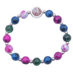 Bracelet sur  élastique perle assorties - Bracelet sur  élastique perle assorties
