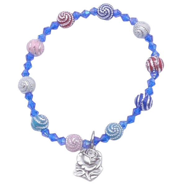 Bracelet perle sur élastique spirale multicolore cristal - Bracelet perle sur élastique spirale multicolore cristal