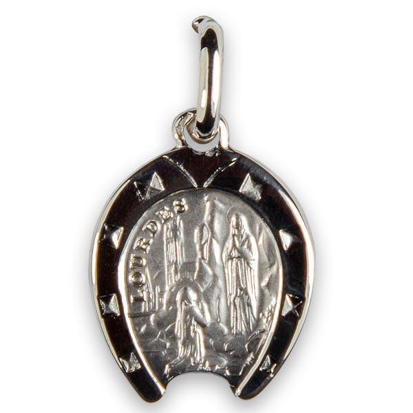 Médaille Fer à Cheval Apparition de Lourdes Argent 925/000 - Souvenirs de Lourdes