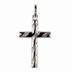 Croix argent 925/000 26X18 mm croix Souvenirs de Lourdes