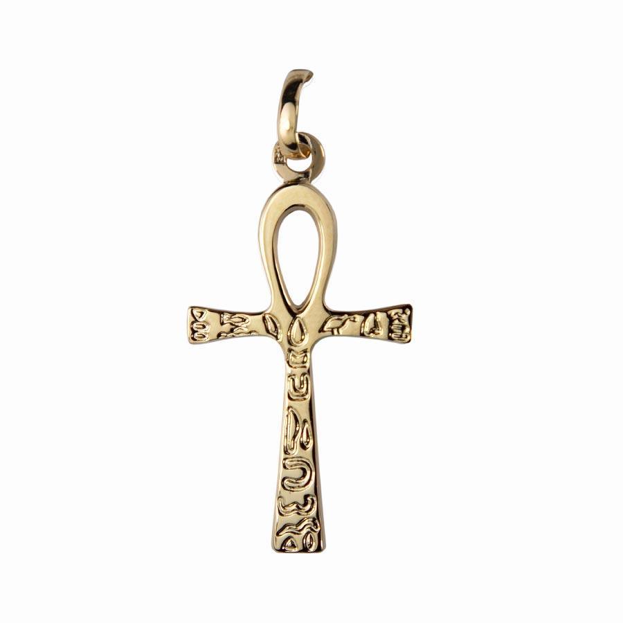 Croix de vie plaqué-or 3 microns 20x15 mm croix Souvenirs de Lourdes