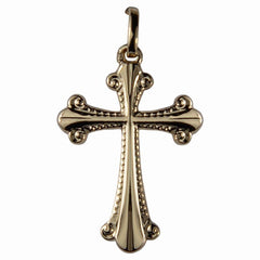 Croix plaqué-or 3 microns 25x15mm croix Souvenirs de Lourdes
