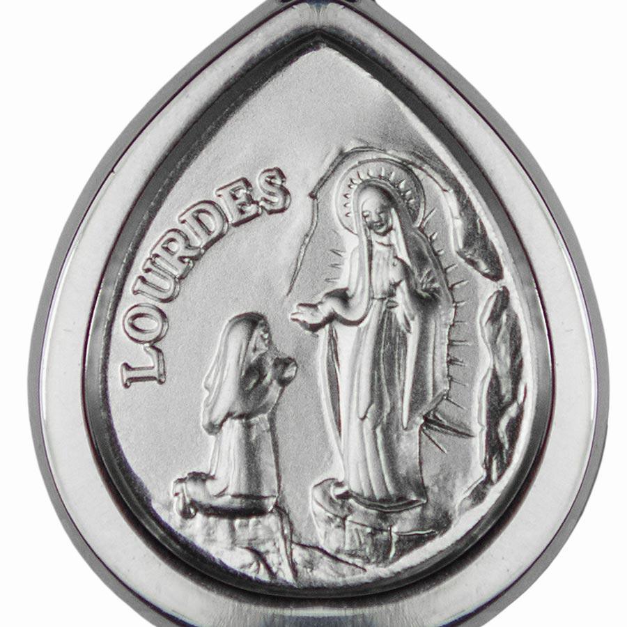 Médaille Argent 925/000 Apparition de Lourdes Forme Poire médaille Souvenirs de Lourdes