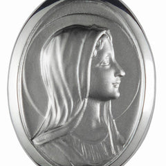 Médaille Argent 925/000 Vierge de Profil Ovale 23X16mm médaille Souvenirs de Lourdes