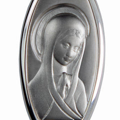 Médaille Argent 925/000 Vierge de Profil ovale 30x 15 mm médaille Souvenirs de Lourdes