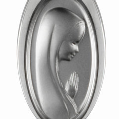 Médaille Argent 925/000 Profil de la Vierge Ovale 26x15 mm médaille Souvenirs de Lourdes